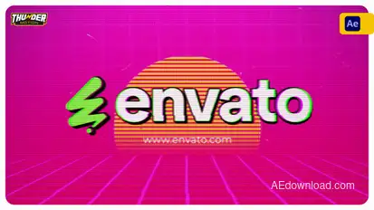 Retro VHS Glitch Intro Logo Stings template preview