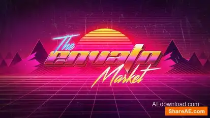 Retro VHS Logo Opener I Retro Text Logo Logo Stings template preview