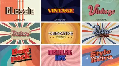 Retro Vintage Titles Titles template preview