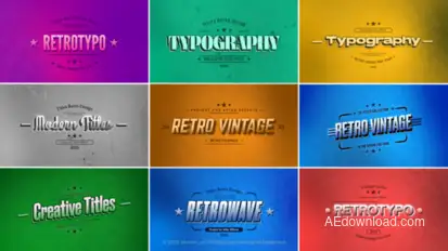 Retro Vintage Titles vol.01 Titles template preview