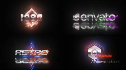 Retro Wave Logo Logo Stings template preview
