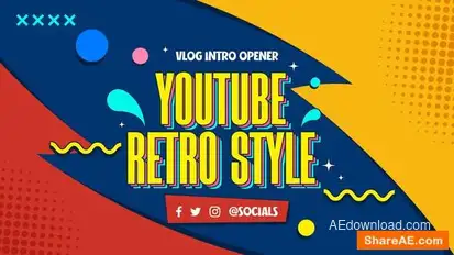 Retro Youtube Intro Openers template preview