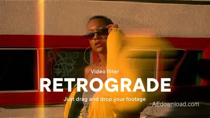 Retrograde Video Filter Effect Template Elements template preview