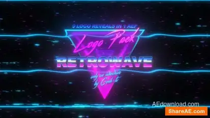 Retrowave Logo Logo Stings template preview