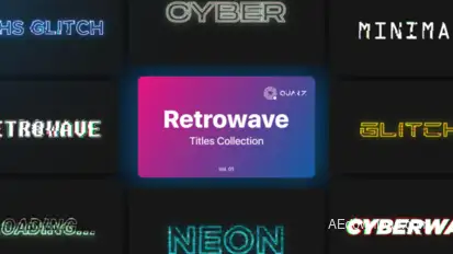 Retrowave Motion Titles Vol. 01 Titles template preview