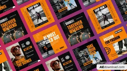 Revcon Streetwear Fashion Posts Product Promo template preview