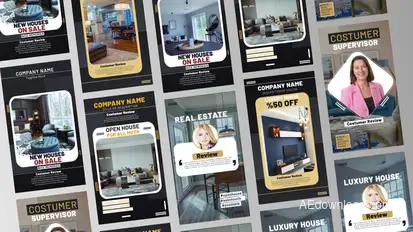 Reviewed Real Estate Stories Product Promo template preview