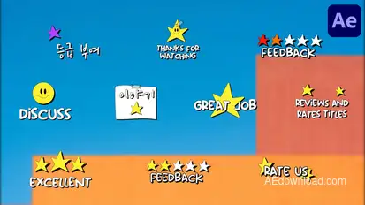 Reviews And Rates Titles for After Effects Titles template preview