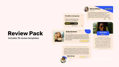 Reviews Pack Titles template preview