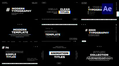 RGB and Clean Typography Titles Titles template preview