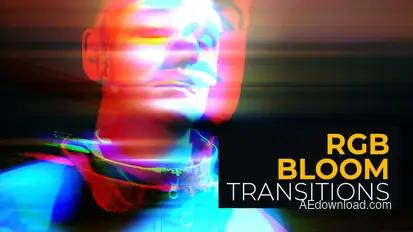 RGB Bloom Transitions | After Effects Elements template preview