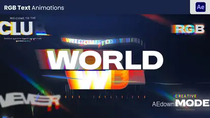 Text Animation | RGB Effect Titles template preview