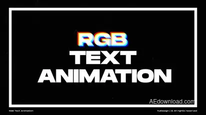 RGB Text Animation_AE Titles template preview