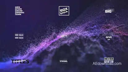 RGB Text Animation Titles template preview