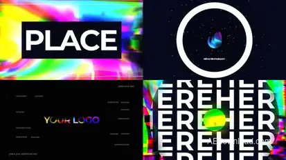 RGB Text Logo Logo Stings template preview