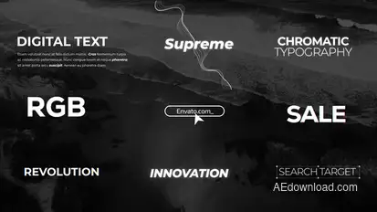 RGB Typography | Text Titles Titles template preview