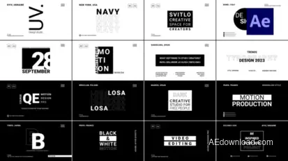 Rhythm Black Titles Titles template preview