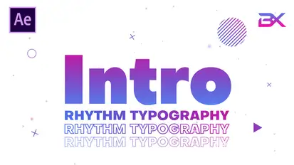 Rhythm Typography Intro Openers template preview
