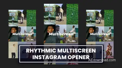 Rhythmic Multiscreen Opener Instagram Openers template preview