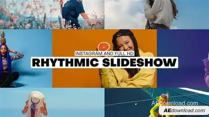 Rhythmic Slideshow Openers template preview