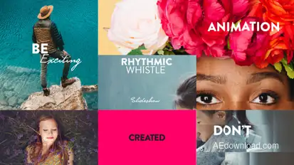 Rhythmic Whistle Slideshow Video Displays template preview