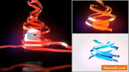 Ribbon logo Logo Stings template preview