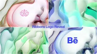 Ribbons Logo Reveal Logo Stings template preview