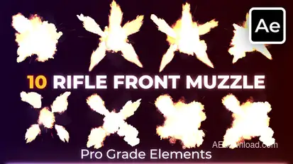 Rifle Front Muzzle Flashes Elements template preview