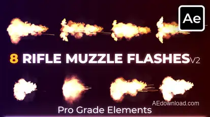 Rifle Muzzle Flashes 2 Elements template preview