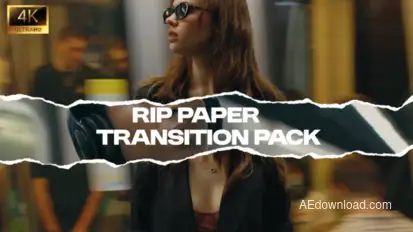 Rip Paper Transition Pack Elements template preview