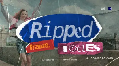 Ripped Frame Titles Titles template preview
