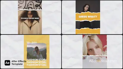 Ripped Paper Instagram Reels Product Promo template preview