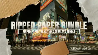 Ripped Paper Transitions & Overlays Bundle Elements template preview