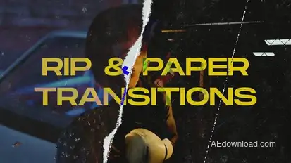 Ripped Paper Transitions Elements template preview