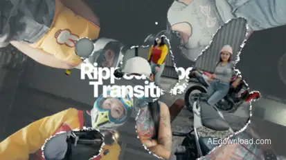 Ripped Paper Transitions Elements template preview