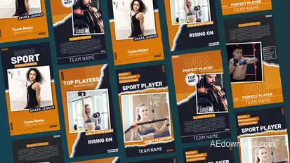 Rising Sport Player Stories Product Promo template preview