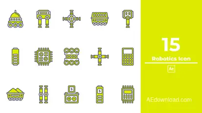 Robotics Icon After Effects Elements template preview