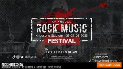 Rock Music Show Openers template preview