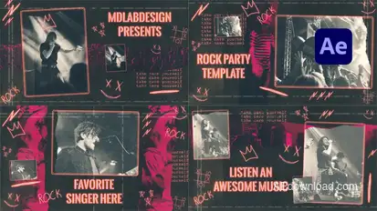 Rock Party Openers template preview