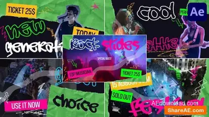 Rock Slides for After Effects Openers template preview