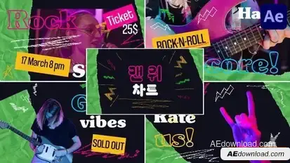 Rock Slides for After Effects Openers template preview