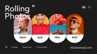 Rolling Photo Slideshow Openers template preview