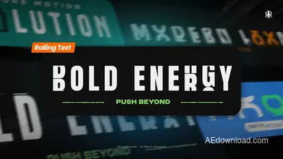 Rolling Text Animation Titles template preview