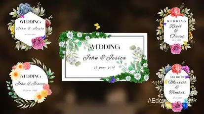 Romantic Floral Titles Titles template preview