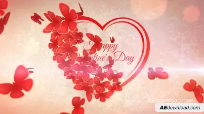 Romantic Heart Opener Logo Stings template preview