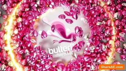 Romantic Hearts Logo Reveals Openers template preview