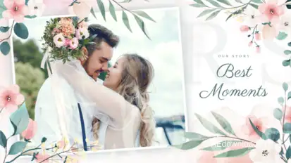 Romantic Love Story Slideshow Video Displays template preview