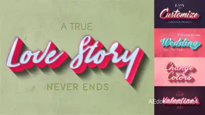 Romantic Motion Titles Openers template preview