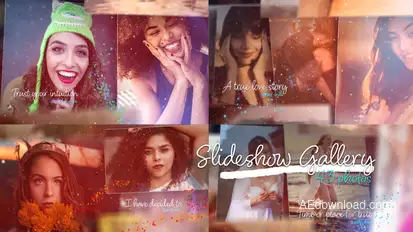 Romantic Photo Slideshow Gallery Video Displays template preview