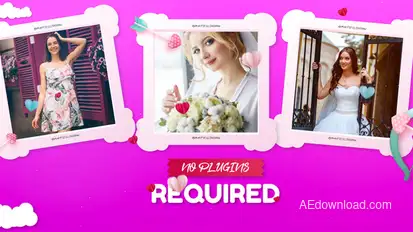 Romantic Slideshow Video Displays template preview